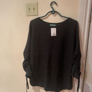 Ruched Sleeve Sweater